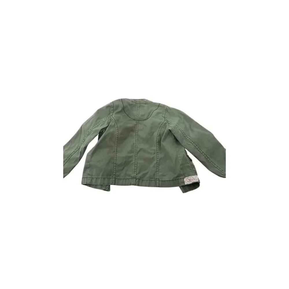 Gap Toddler Girls' Military Style Jacket Green Size 2T Casual Fall Wear